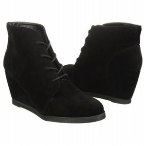 Black Wedge Booties